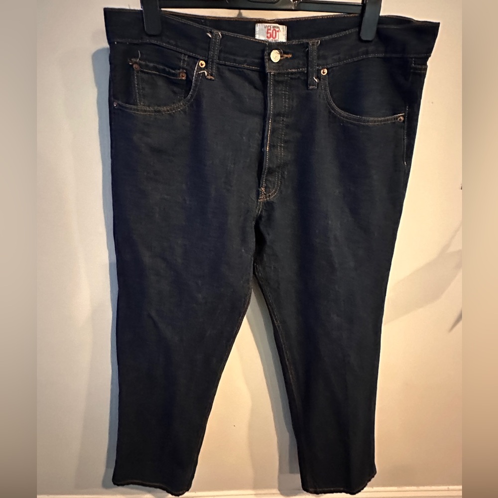 Vintage Made In USA Y2K Men’s 40x30 Levis 501XX Dark Wash Button Fly Jeans#B611